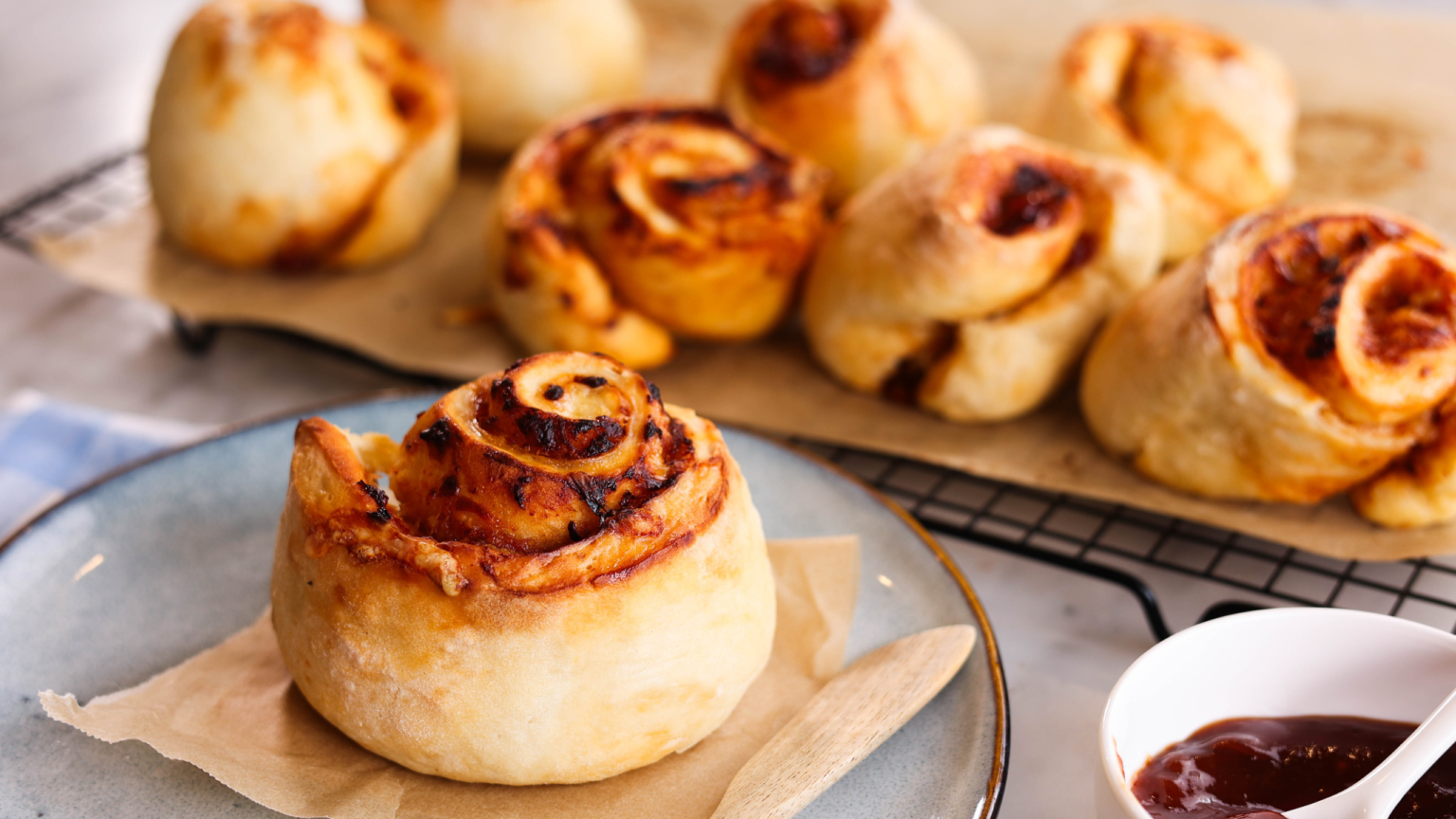 Cheese & Chutney Scrolls Rosella